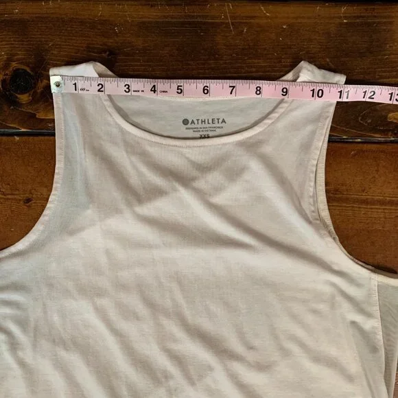 Athleta Essence Mesh Trim Women's Pale Pink XX-Small Sleeveless Tank Top EUC - Picture 11 of 11